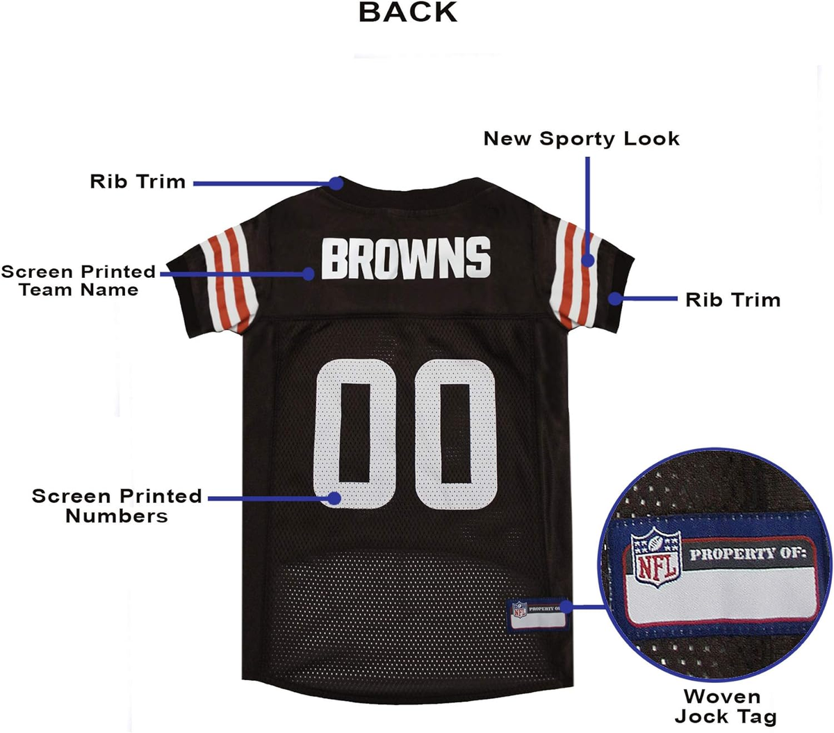 NFL Cleveland Browns Dog Jersey - Medium, Football Jersey Costume for Dogs